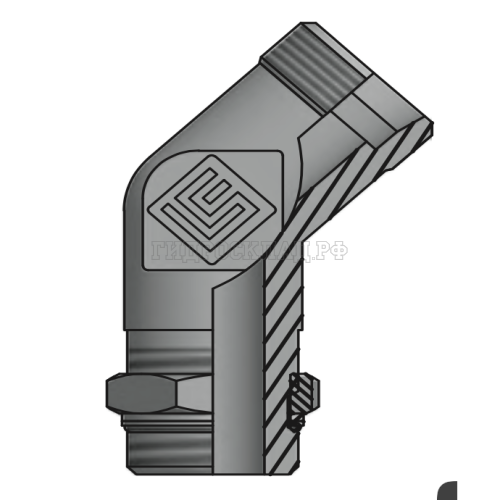 Адаптер ТС 45° P= 6 14x1.5 - BSPP1/4"(ш) контргайка (Vitillo SPA)