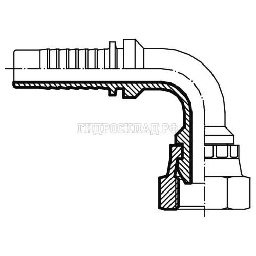 Фитинг BSP (г) 1.1/2" DN=32 (90°) (Vitillo SPA)