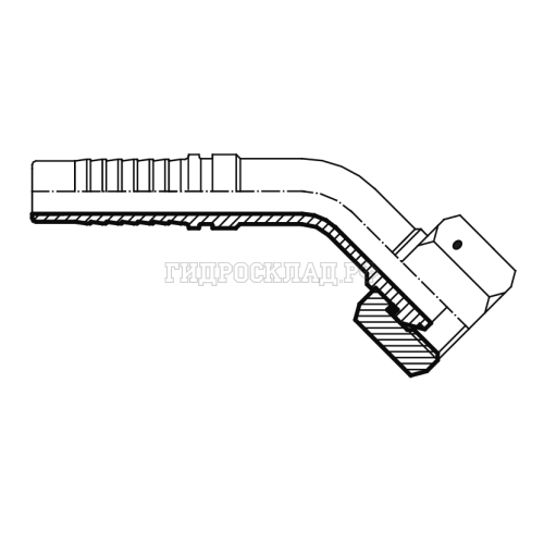 Фитинг BSP (г) 2" DN=50 (45°) (thrust-wire nut) (Vitillo SPA)