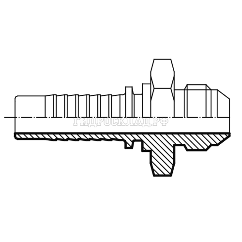 Фитинг JIC (ш) 1.7/8" DN=32 (Vitillo SPA)