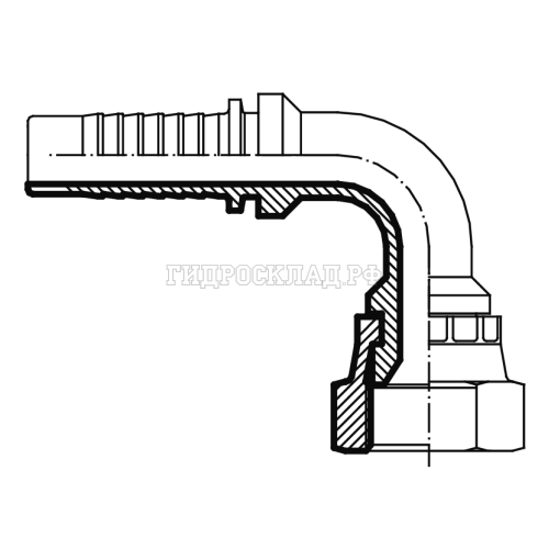 Фитинг JIS(TOYOTA) 1.1/4" DN=32 (90°) (Vitillo SPA)