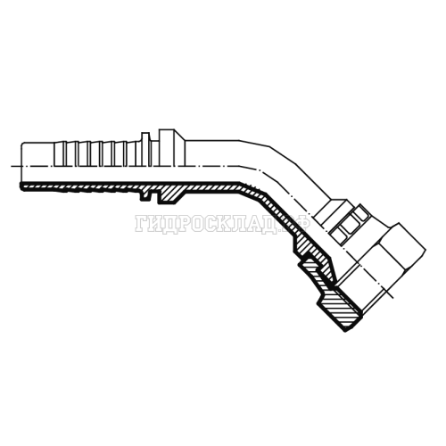 Фитинг JIS(TOYOTA) 1.1/2" DN=40 (45°) (Vitillo SPA)