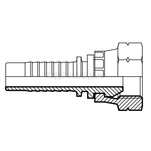 Фитинг DKM (г) 12x1.5 DN=06 (0°) (Vitillo SPA)