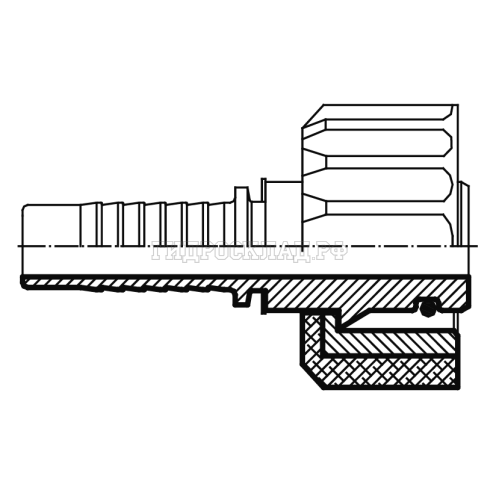 Фитинг моечный DKF (г) 22x1.5 DN=08 унив.