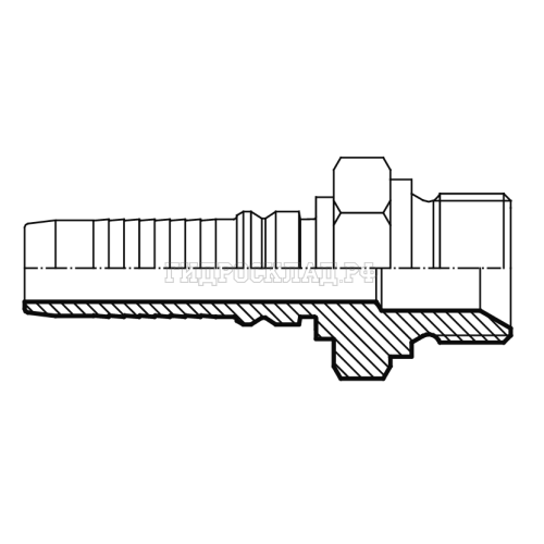Фитинг BSP (ш) 1.1/4" DN=32 InterLock (Vitillo SPA)