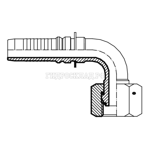 Фитинг BSP (г) 2" DN=50 (90°) InterLock (Vitillo SPA)