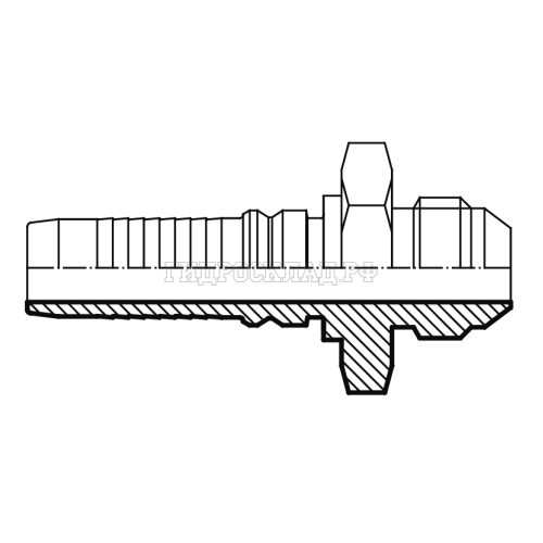 Фитинг JIC (ш) 1.5/16" DN=20 InterLock (Vitillo SPA)