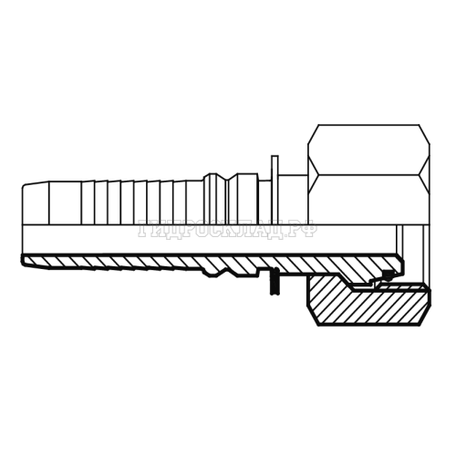 Фитинг DKOS (г) 30x2 DN=20 (0°) InterLock (Vitillo SPA)