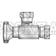 Кран манометра G1/4"(г) - G1/4"(г) 90° (Mini Press)
