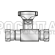 Кран манометра G1/4"(г)-G1/4"(г) 0° (Mini Press)