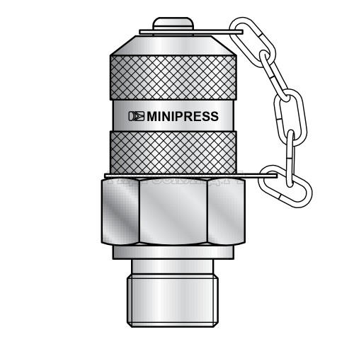 Точка контроля давления M16x1.5 - G1/4" Type C (мет.колп.с пласт.держ.) (Mini Press)