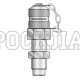 Точка контроля давления M16x2 -  M16x2 - мет.колп.с пласт.держ.  проходной (Mini Press)