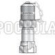 Точка контроля давления M16x2 - BSP(г) 1/4" - пласт.колп. (Mini Press)