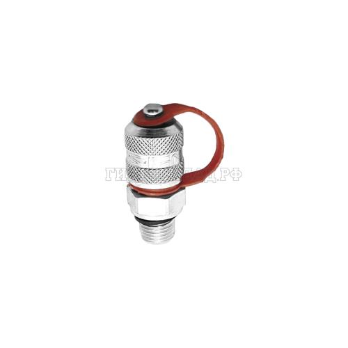Точка контроля давления M16x2 - BSPP(ш) 1/8" - мет.колп.с цеп. O-Ring type С нержавейка (Mini Press)