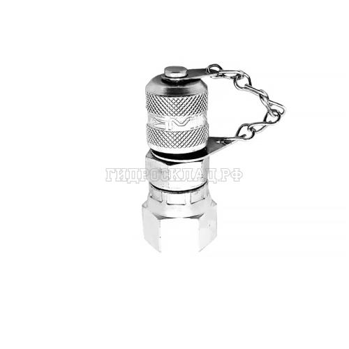 Точка контроля давления M16x2 - JIC(г) 7/16"-20  (мет.колп.с цеп.) (Mini Press)