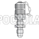 Точка контроля давления M16x2 - JIC(ш) 1/2"-20 (пласт.колп.) проходной (Mini Press)