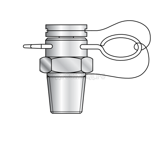 Точка контроля давления Plug-in - NPTF(ш) 1/8" (Mini Press)