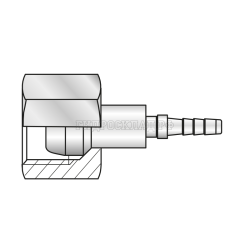 Фитинг DKL(г) M14x1.5 Ду=4мм (0°) (Mini Press)