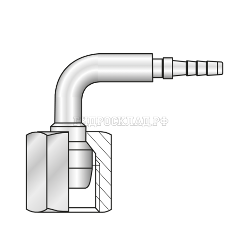 Фитинг DKL(г) M16x1.5 Ду=3мм (90°) (Mini Press)