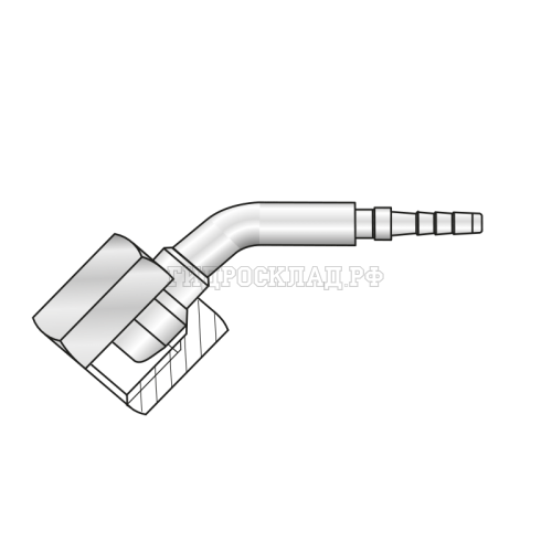 Фитинг DKL(г) M16x1.5 Ду=4мм (45°) (Mini Press)