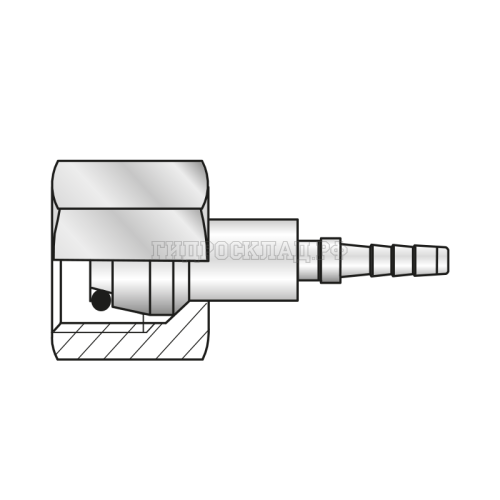 Фитинг DKOL(г) M18x1.5 Ду=4мм (0°) (Mini Press)