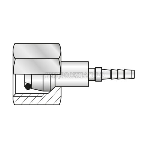 Фитинг DKOLL(г) M 8x1 Ду=2мм (0°) (Mini Press)