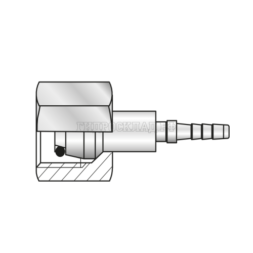 Фитинг DKOS(г) M16x1.5 Ду=4мм (0°) (Mini Press)