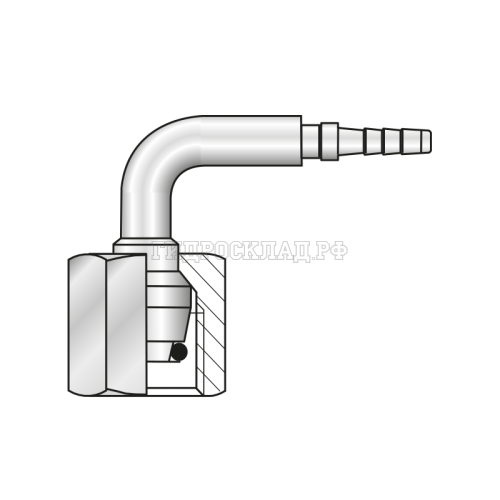 Фитинг DKOS(г) M18x1.5 Ду=2мм (90°) (Mini Press)