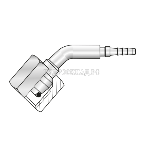 Фитинг DKOS(г) M18x1.5 Ду=4мм (45°) (Mini Press)