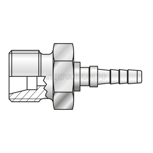 Фитинг DKOS(ш) M16x1.5 Ду=4мм (0°) (Mini Press)