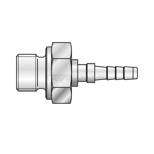 Фитинг Metric(ш) M12x1.5 Ду=4мм (0°) (Mini Press)
