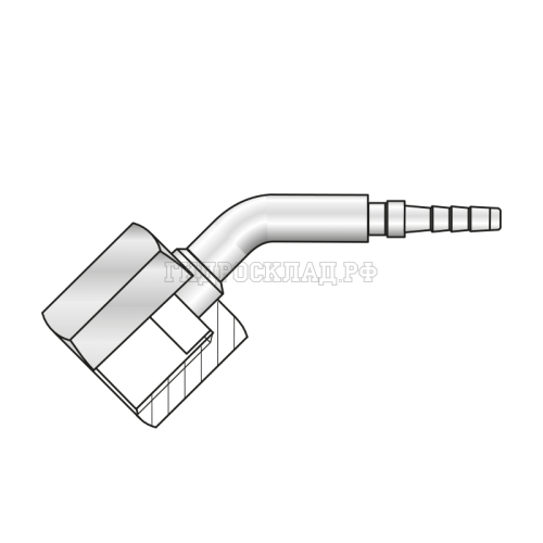 Фитинг ORFS(г) 9/16"-18 Ду=4мм (45°) (Mini Press)