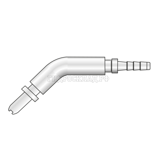 Фитинг Plug-in  Ду=2мм (45°) (Mini Press)