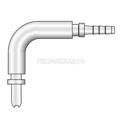 Фитинг Plug-in  Ду=2мм (90°) (Mini Press)