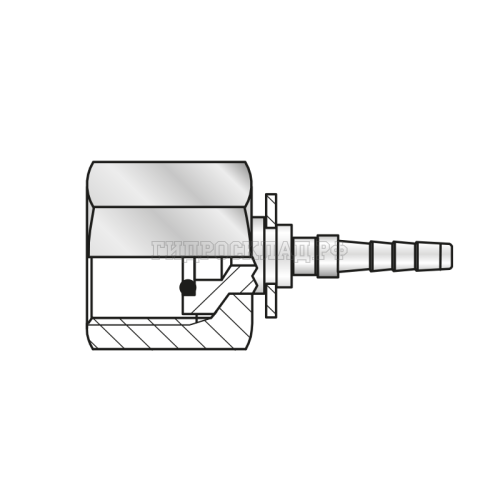 Фитинг к манометру M20X1.5 Ду=4мм (0°) (Mini Press)
