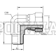 Адаптер 90° ORFS(г) 1.3/16" - ORFS(ш) 1.3/16" (Vitillo SPA)