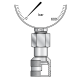 Адаптер манометра 1/4"-18 NPTF - на точку контроля S12.65x1.5 (0°) (Mini Press)