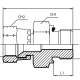 Адаптер  JIC(г) 1.5/16" - Metric(ш) 27X2 Form E (Vitillo SPA)