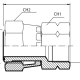 Адаптер ORFS(г) 1" - Metric(F) 10x1 (Vitillo SPA)