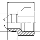 Адаптер  JIC(ш) 1.1/16" - BSPP(F) 1/2" (Vitillo SPA)