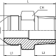 Адаптер  JIC(ш) 7/8" - BSPT(ш) 1/2" (Vitillo SPA)