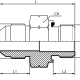 Адаптер  JIC(ш) 7/16" - Metric(ш) 10X1 Form E (Vitillo SPA)