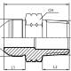 Адаптер  JIC(ш) 7/16" - NPT(ш) 1/4" (RASTELLI  RACCORDI s.r.l.)