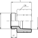 Адаптер ORFS(ш) 2" - NPT(F) 1.1/2" (Vitillo SPA)