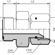 Адаптер ORFS(ш) 1.7/16" - JIC(г) 1.5/16" (Vitillo SPA)