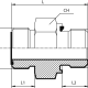 Адаптер ORFS(ш) 9/16" - BSPP(ш) 1/8" Form E (Vitillo SPA)