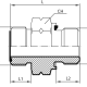 Адаптер ORFS(ш) 9/16" - Metric(ш) 10X1 Form E (Vitillo SPA)