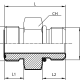 Адаптер ORFS(ш) 1.11/16" - Metric(ш) 42X2 o.r. (Vitillo SPA)