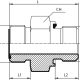 Адаптер ORFS(ш) 1" - BSPP(ш) 1/4" Form E (Vitillo SPA)