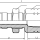 Адаптер JIC(ш) 1.5/8" - NPT(F) 1.1/4" проходной (Vitillo SPA)